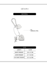 cupid heart keyring