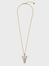 BOW&GRAPE LONG NECKLACE (CREAM)