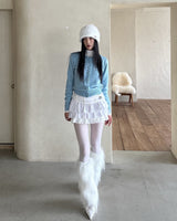 Newalrin Winter Pin tuck See-Through Top