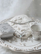 [NMIXX Jiwoo Necklace/Anti-tarnish] Angelic Wand Layered Necklace - Silver Color
