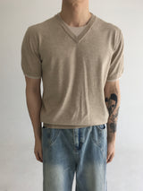 robe layered v neck(3colors)