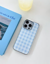 [MADE]ピクニックブルー シルバーエポキシ バンパー iPhoneケース
