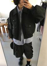 POCKET SUEDE BLOUSON