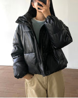 Mute Leather Short Padding Down Jumper 3C