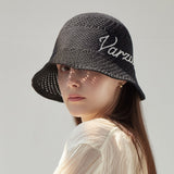 New Wave Varzar Punching Knit Bucket Hat Black