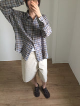 サマーガーゼチェックシャツ (2color)