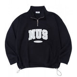 Huke x Nus. ハーフジップアップ(BLACK)