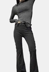 Antique button bootcut slacks