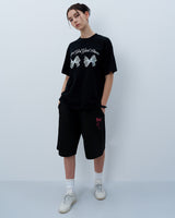 ツインリボンTシャツ　ブラック