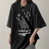 Wow キャットニット半袖Tシャツ