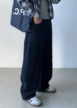 Meir Premium Adult Three-Needle Curved Wide Denim Pants