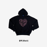 TシャツハートレタリングフードTシャツ