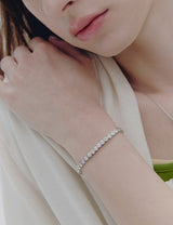 26SS★ [Premium Plating] Essence AB(W) Love Point Tennis Bracelet