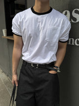 ノアポケットリンガーショートスリーブTシャツ