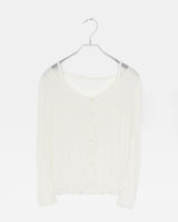 Vento Basic See-Through Sleeveless Cardigan Set