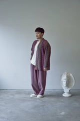 BOUCLE BOHEMIAN HERITAGE CARDIGAN (Burgundy)