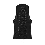 Chrome Studded Chainskin Top