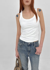 [MADE] Herif Square U-Neck Sleeveless Top (Built-in Cap)