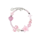 Point Star Ribbon Beads Bracelet 