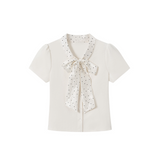 Rami Dot Scarf Blouse