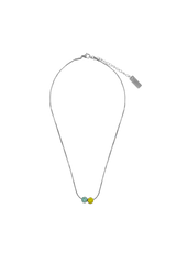 Snake chain] mini double smile necklace