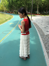Tincture Ripple Long Skirt (2color)