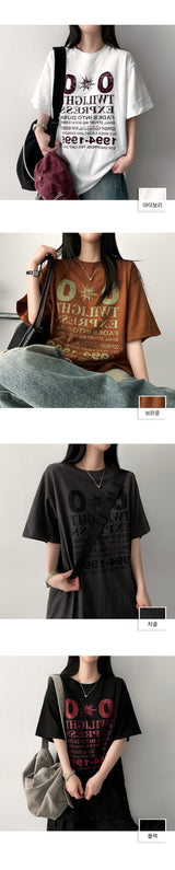 Double box fit short-sleeved T-shirt
