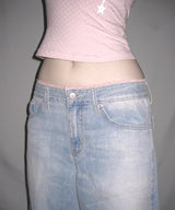 blush lace denim pt