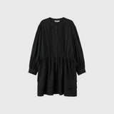ダブルフレアストリングワンピース [BLACK]