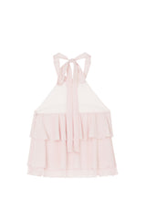 Dear rosy chiffon halter blouse