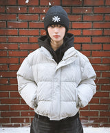 Double Logo Volume Puffer Padding_Gray