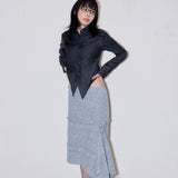 Overlay Panel Solid Shirt [Deep Gray]