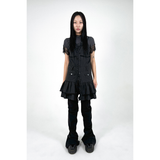 RUFFLE BUTTON DRESS