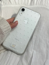 dot phonecase 반투명 도트 땡땡이 케이스 white