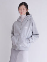 Raglan 2way Hood Zip-up (MELANGE GREY)