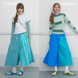 Riverstone Plus Women's Bloom Elastic Waist Loose Casual Culottes, Sweet Designed Puffy Skirt Pants for Autumn