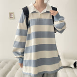 トラ ストライプド ラッキー ロングスリーブ Tシャツ (6 colors) H&L