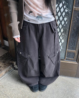 Brdin Double-Pocket Strap Washed Cargo Pants
