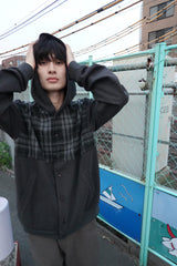 saros check jacket - Charcoal(2)