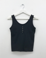 クラシックヘンリーボタンスリーブレス (4color)
