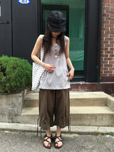 26SS★ [BAONHAUS] Loenin Cotton Strap Bermuda Pants