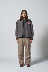 CORDUROY POINT WORK JACKET - DARK BROWN
