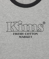 Kims Bam Line Ringer Tee Grey (KIB6MFT508A)