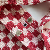 [MADE] Étang Baguette Bag | Checkerboard Coral Pink