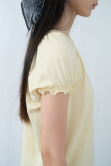 フリル パフ Tシャツ(Yellow)