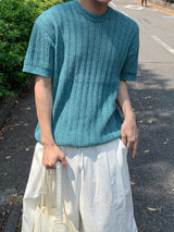 Boucle Open-Knit Summer Sweater
