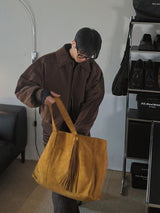 ASCLO Suede Fringe Shopper Bag (2color)