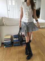 Beagles shirring mini skirt