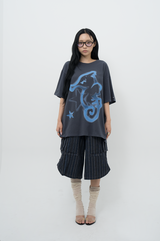 SEAHORSE BOXY TEE _ CHARCOAL