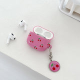 cherry glossy airpods case (pink)